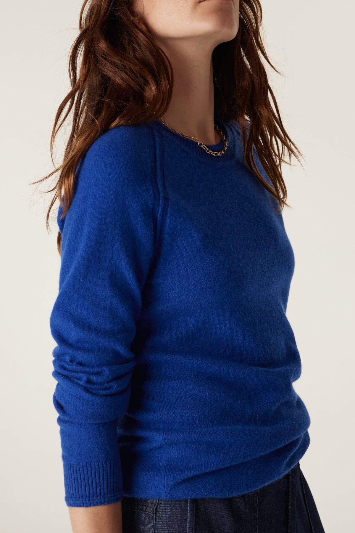 Cashmere Crew Jumper - Sapphire