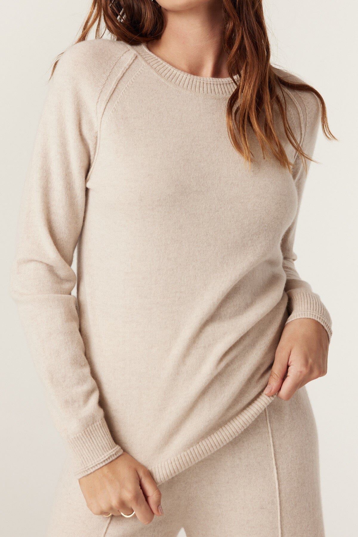 Cashmere Crew Jumper - Oatmeal