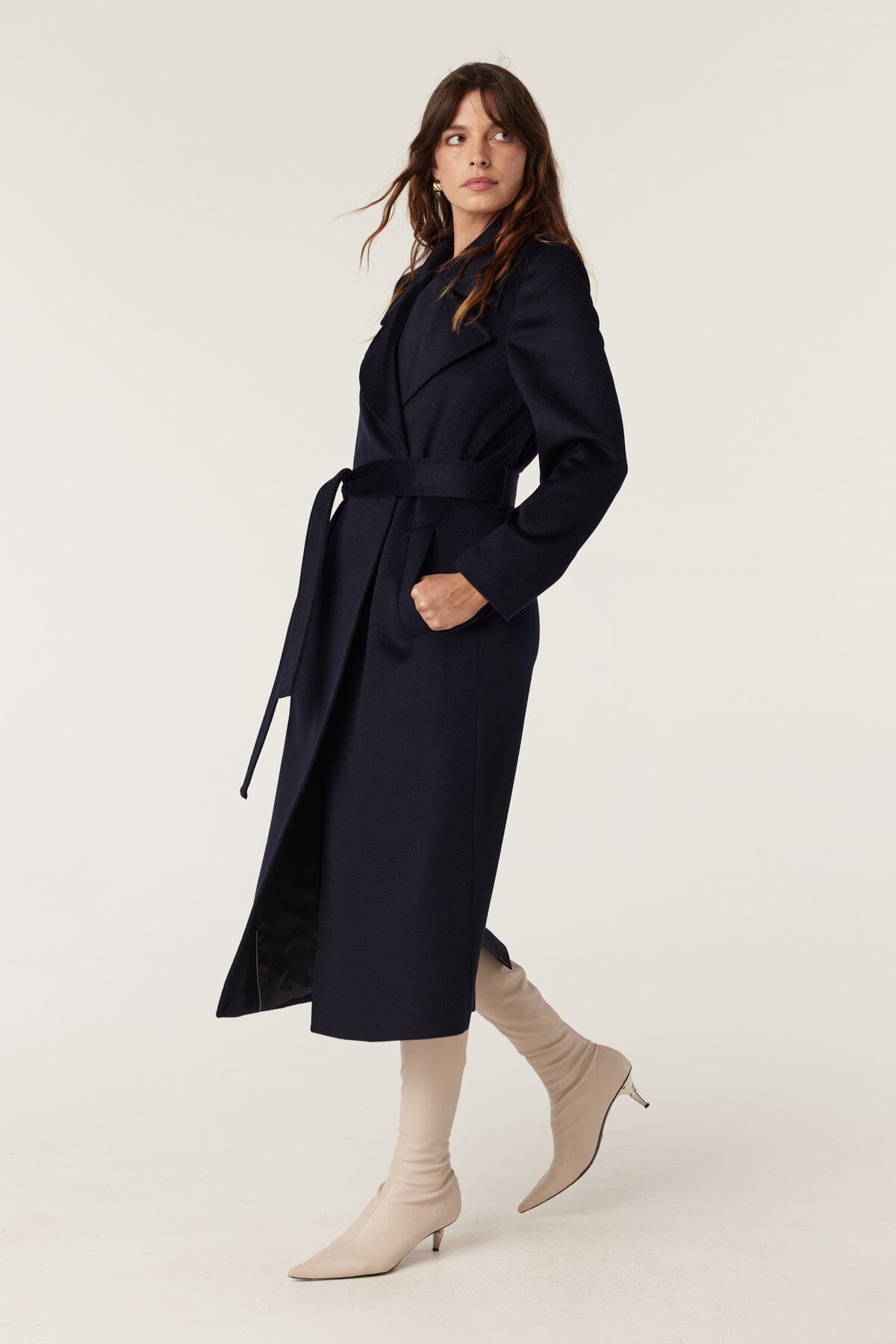 Evans Wool Coat - Navy