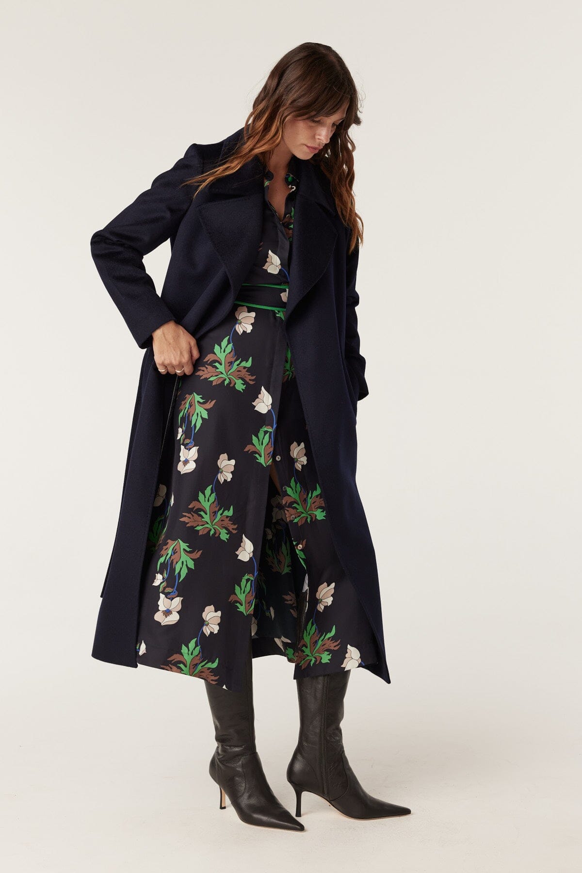 Evans Wool Coat - Navy