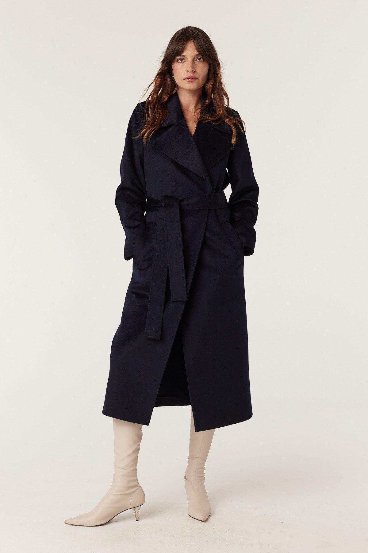 Evans Wool Coat - Navy