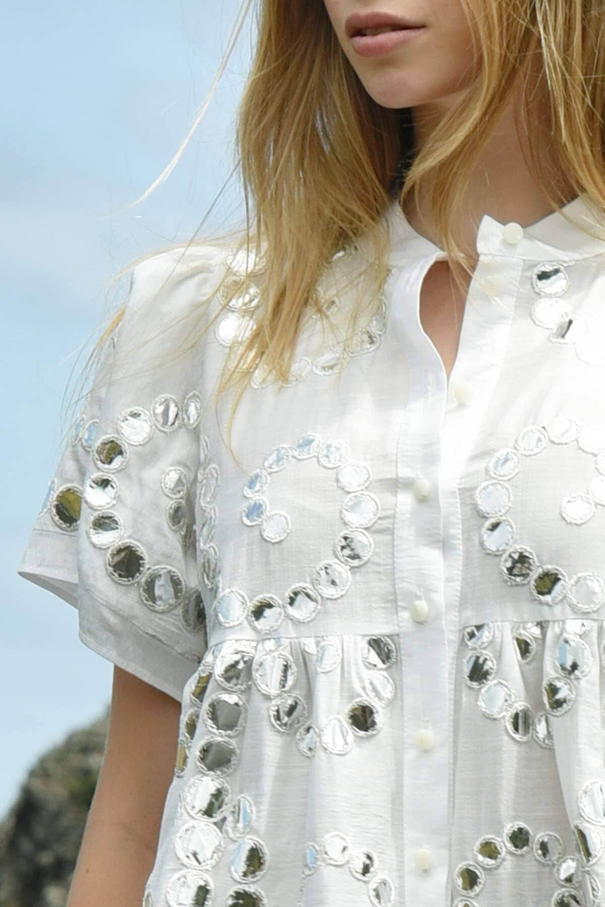 Round + Round Dress White