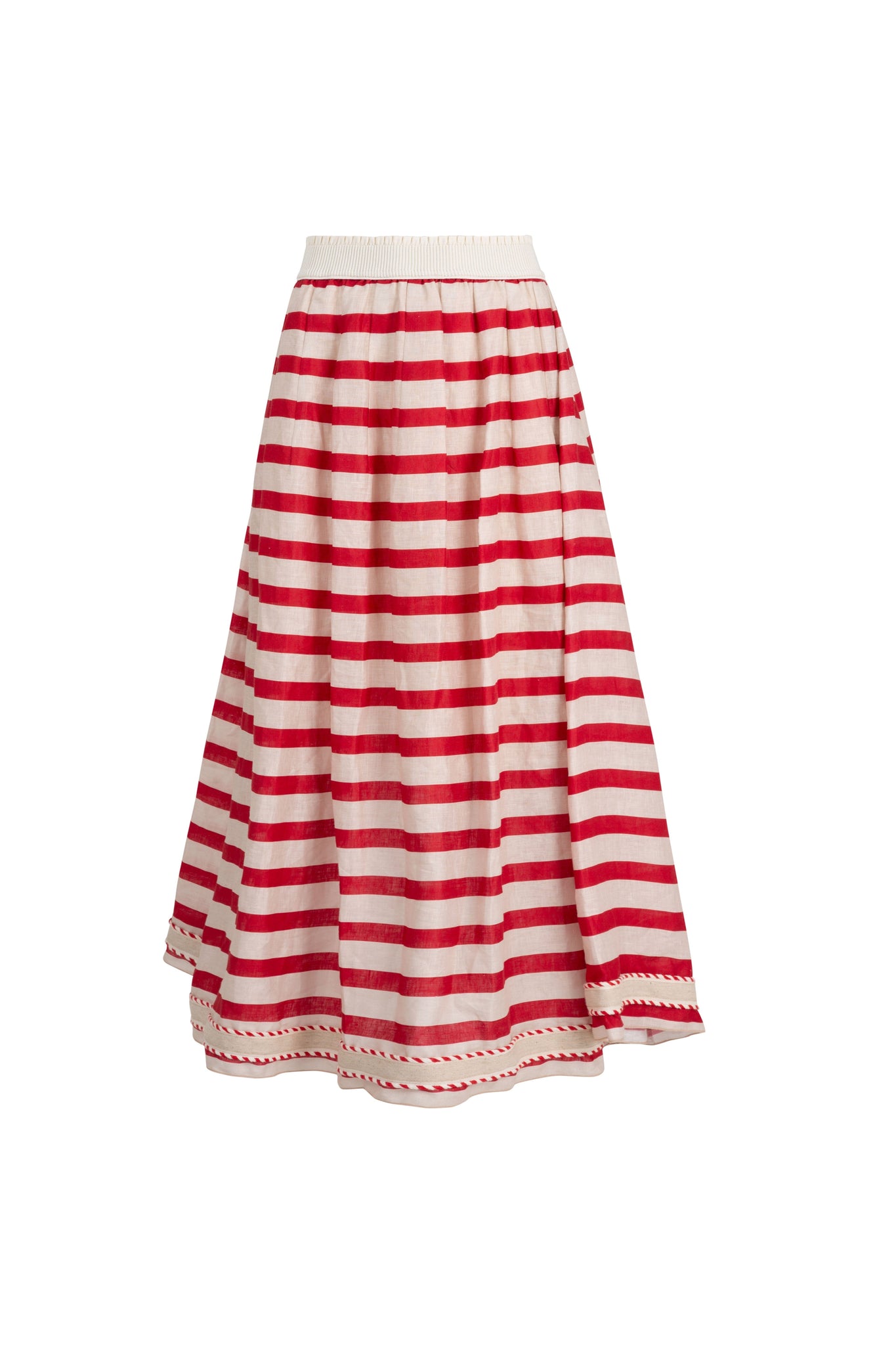Forward Motion Skirt Cherry Stripe