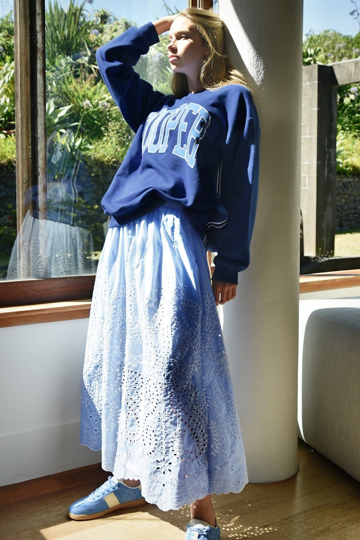 Take Note Sweater Cobalt