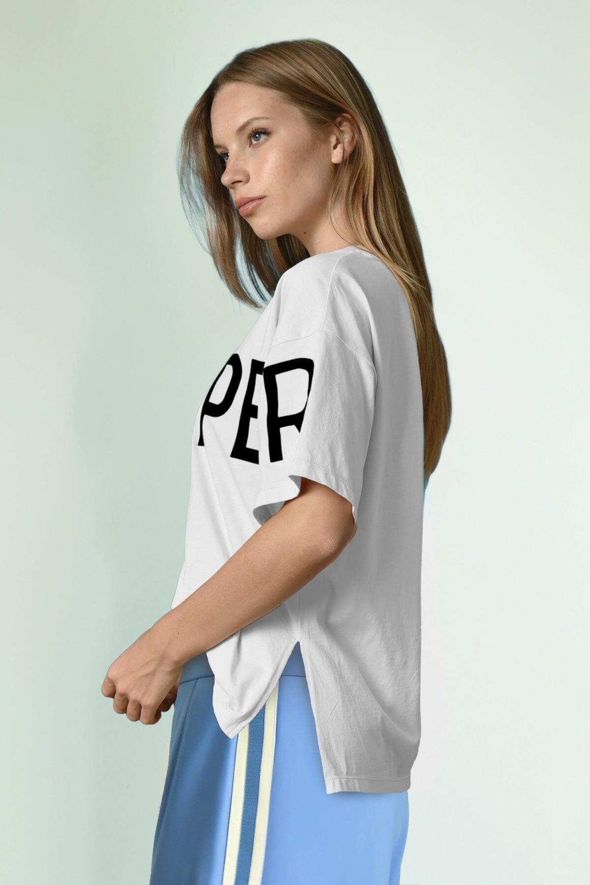 Left Hanging  T Shirt White