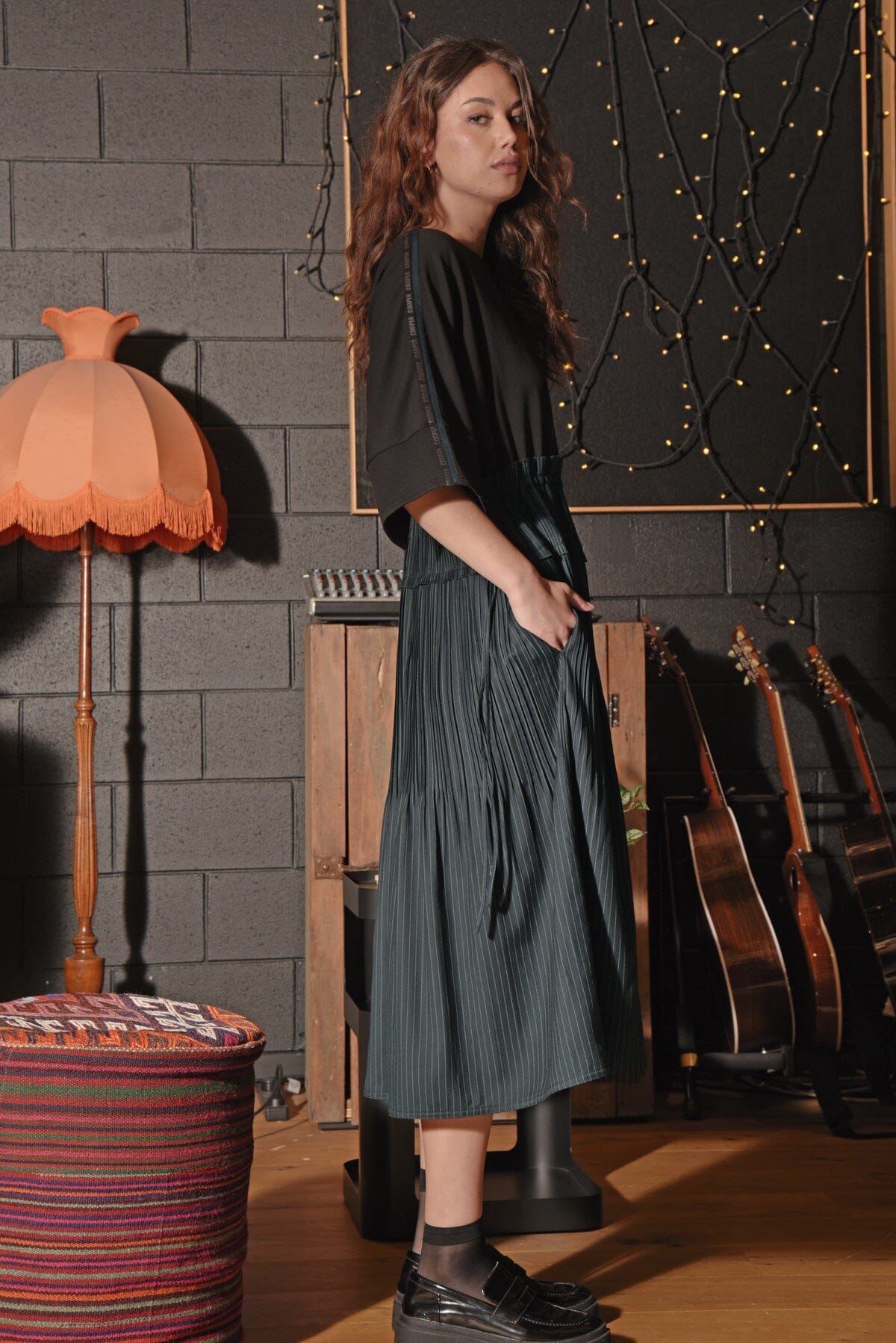 PLEATING MOMENTS DRESS