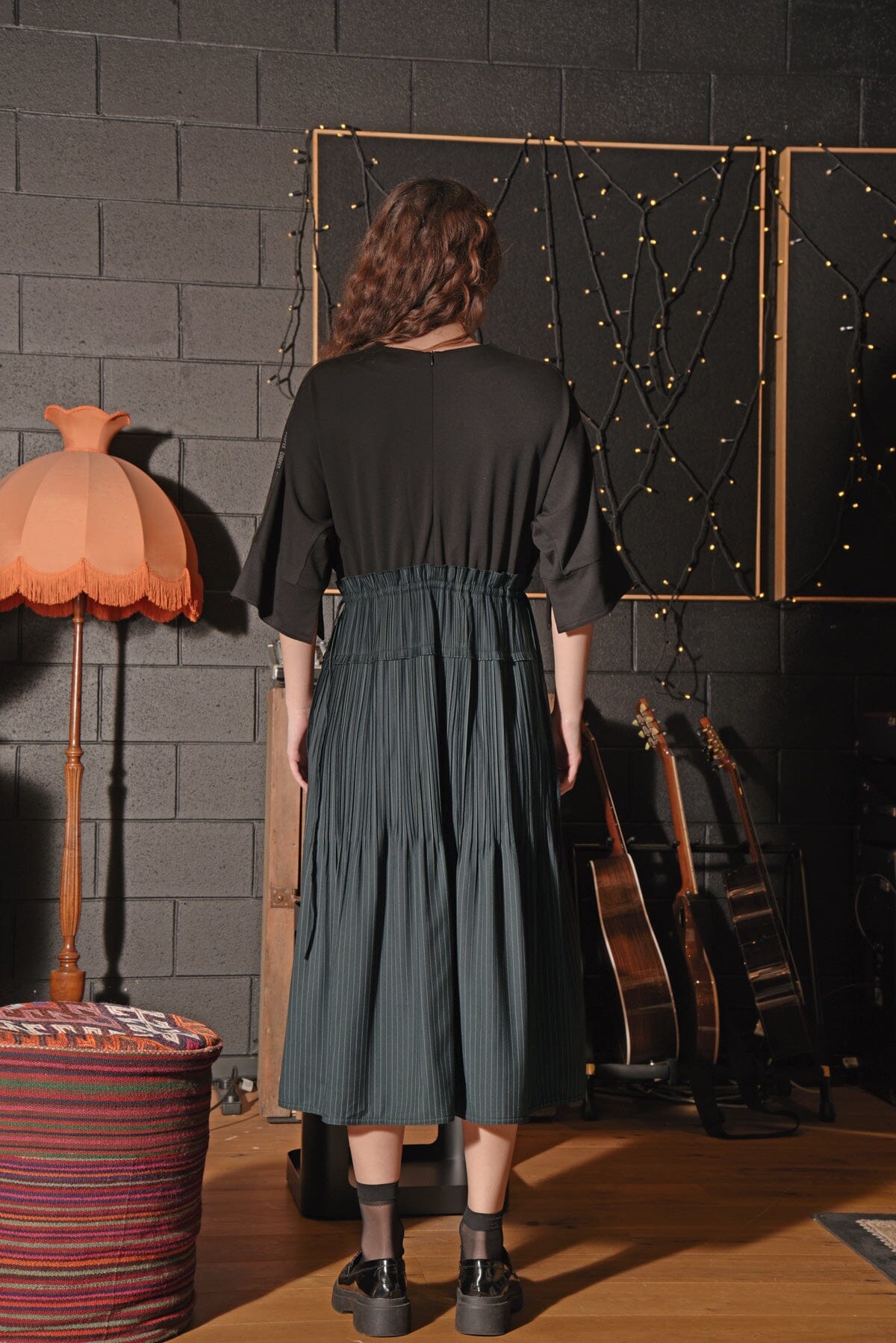 PLEATING MOMENTS DRESS
