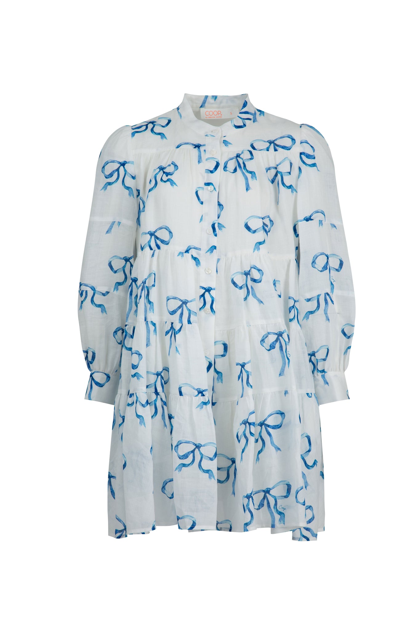 Tier-ific Dress White/Blue