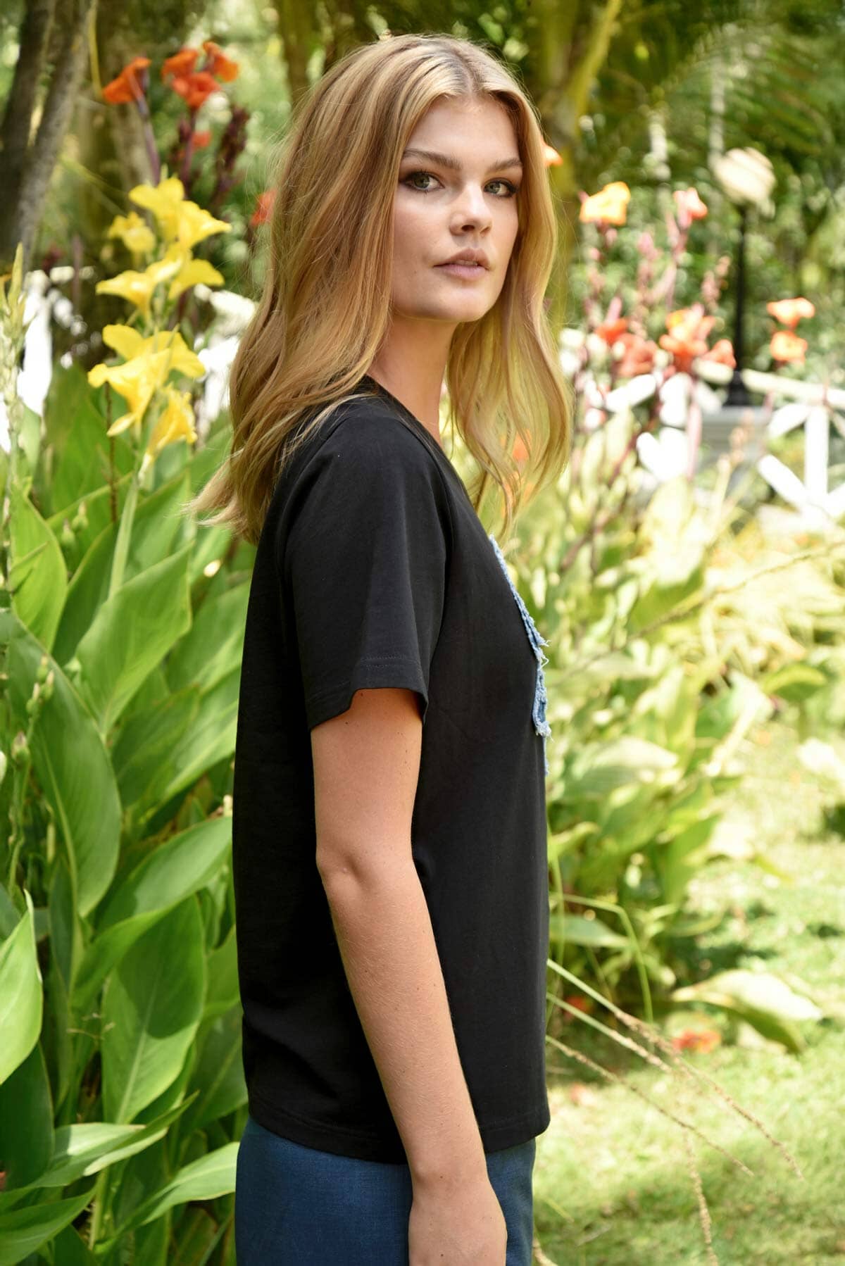 Simply Bowtiful T Shirt Black/Denim
