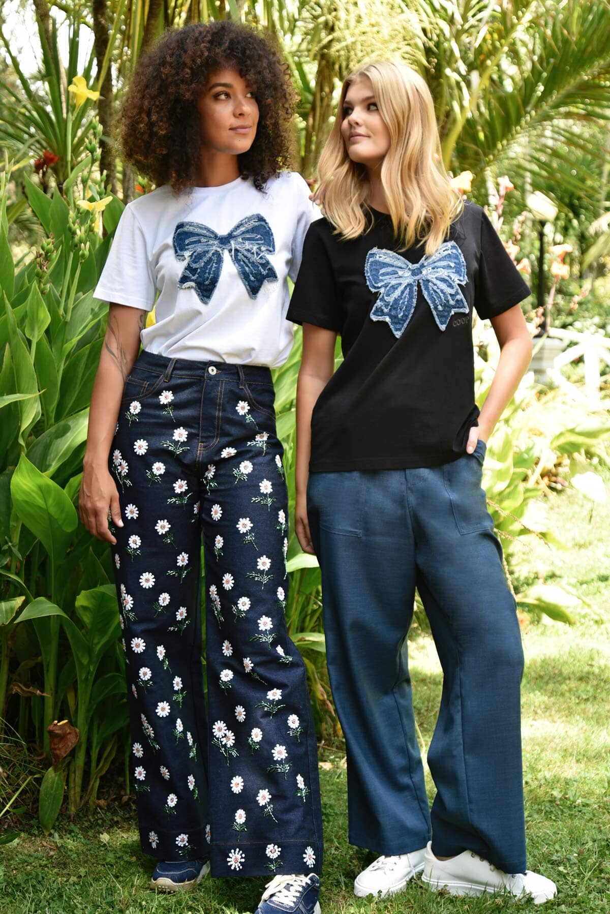 Simply Bowtiful T Shirt Black/Denim