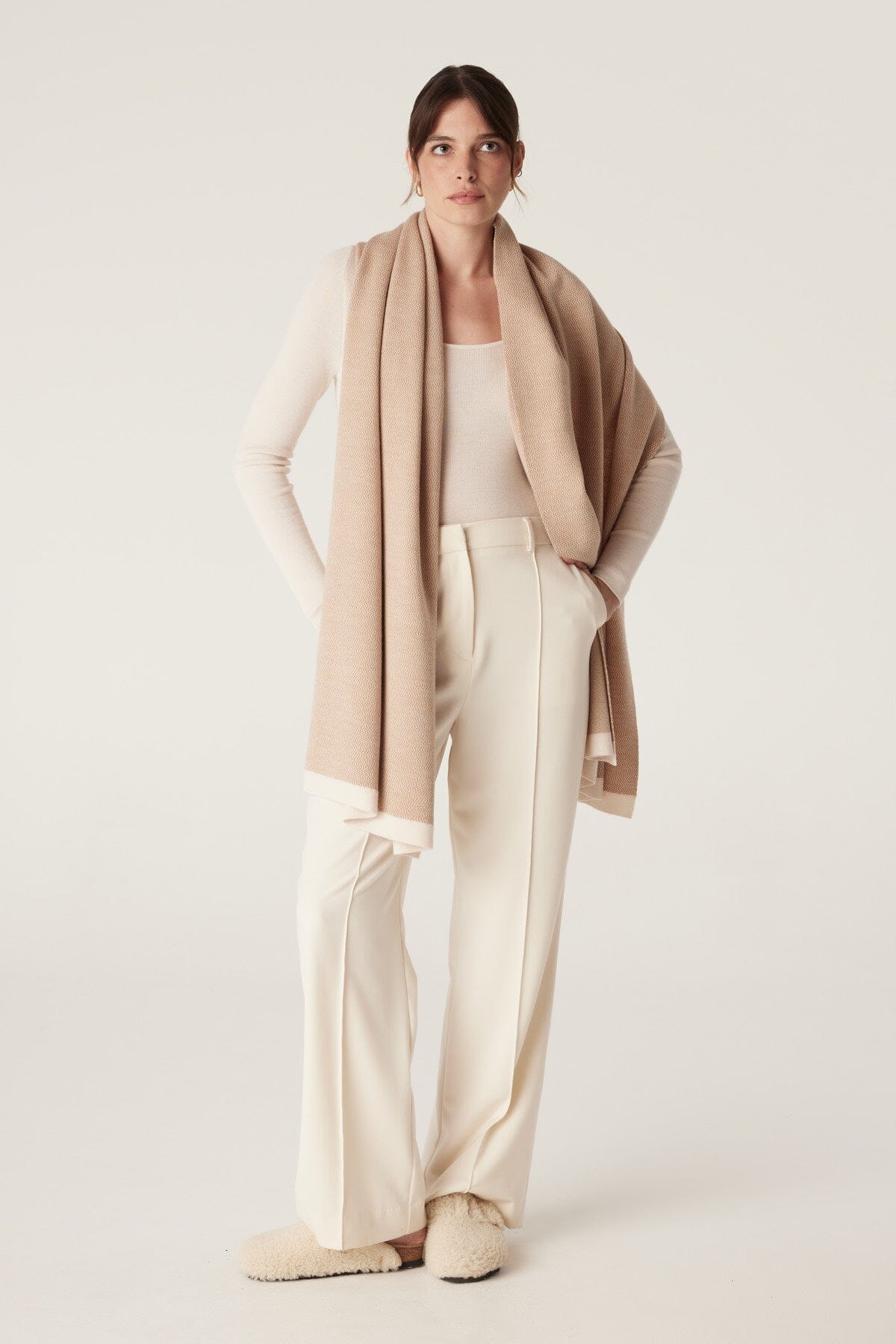 The Bellarine Merino Wrap - Camel