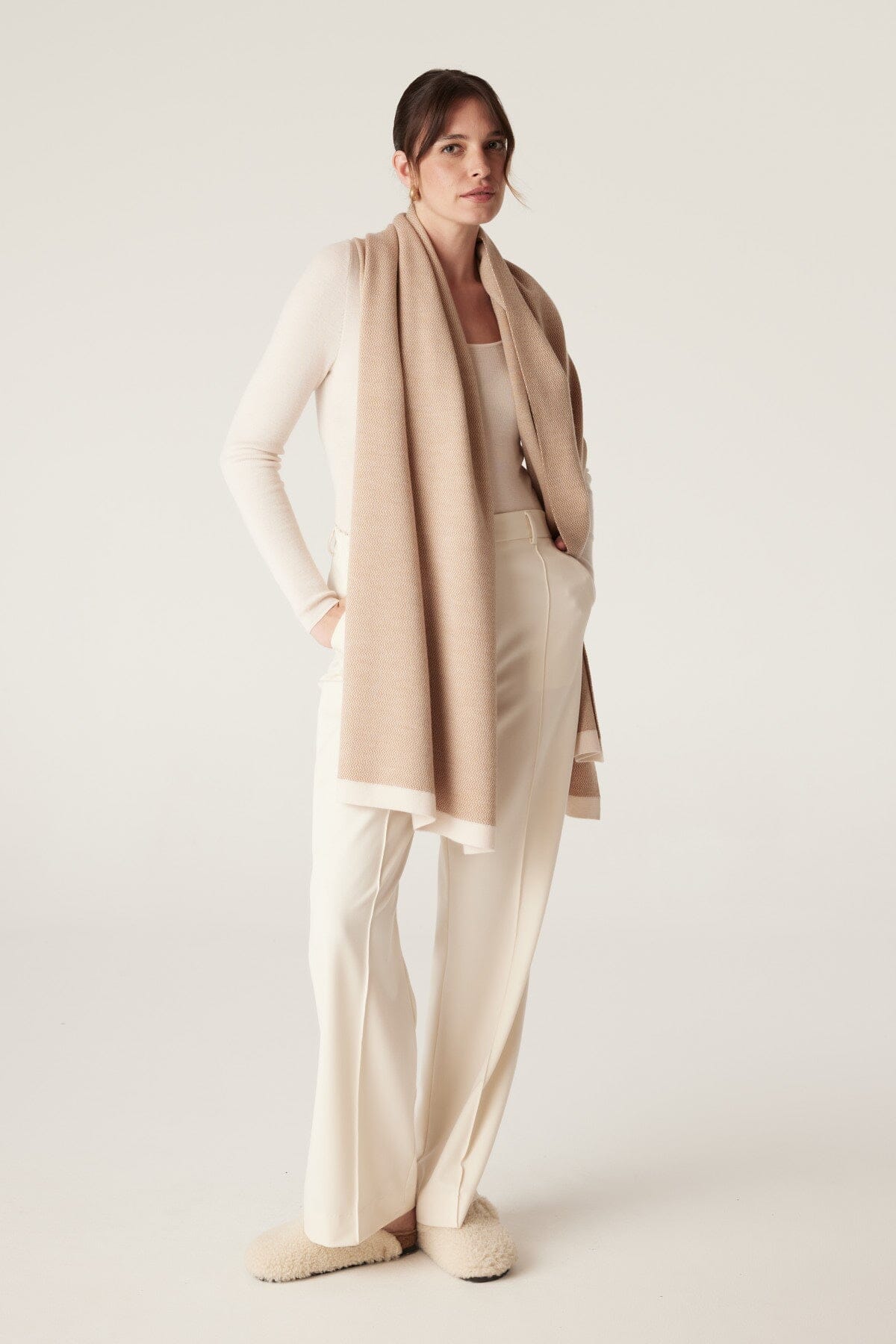 The Bellarine Merino Wrap - Camel