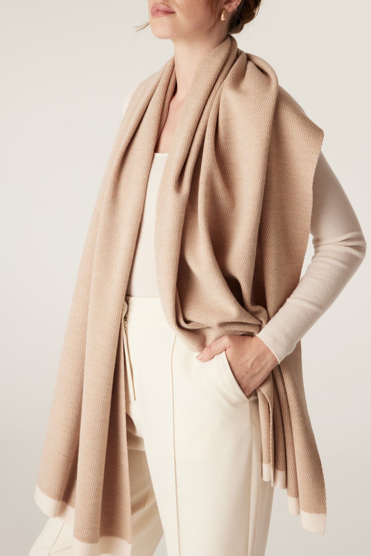 The Bellarine Merino Wrap - Camel