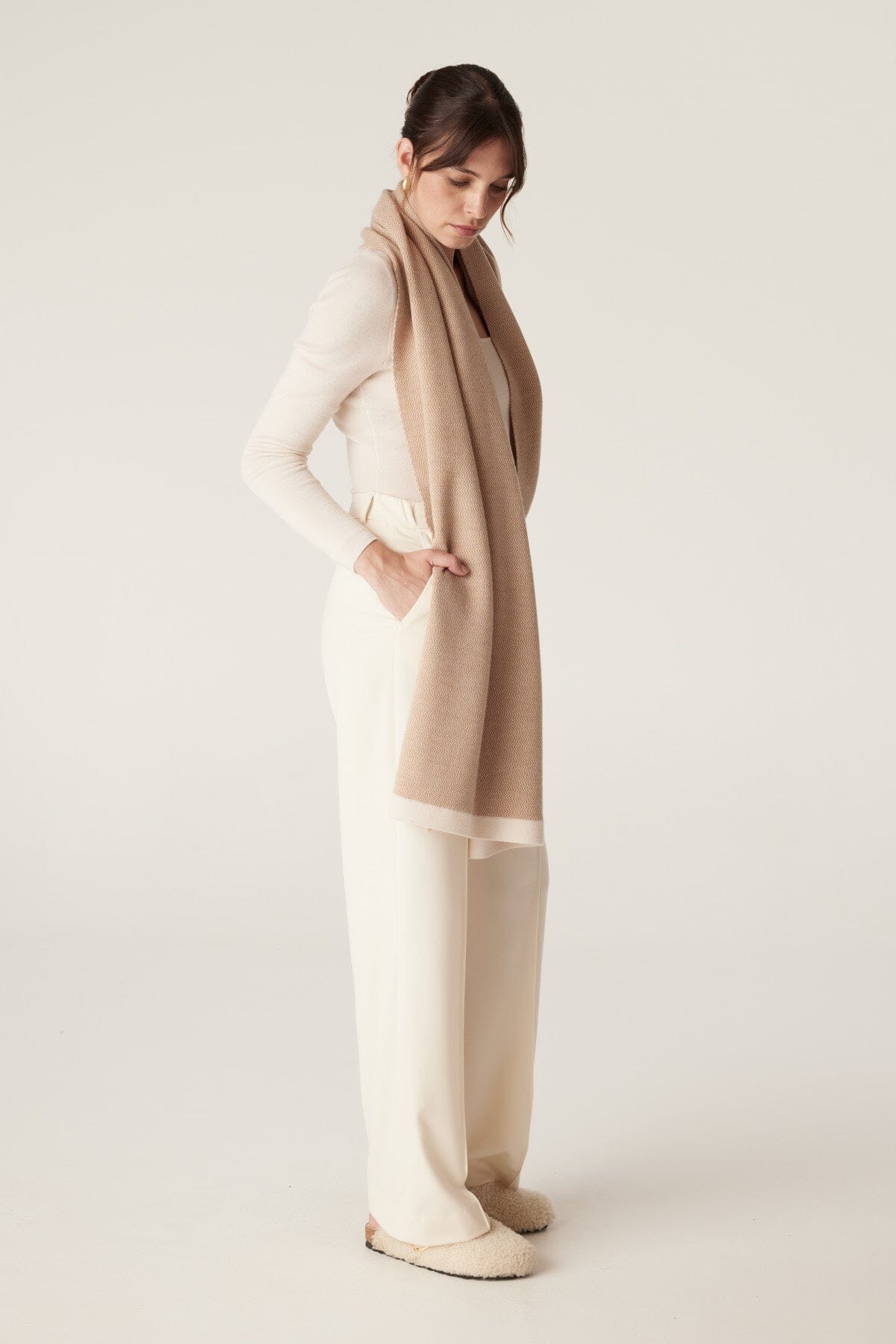 The Bellarine Merino Wrap - Camel