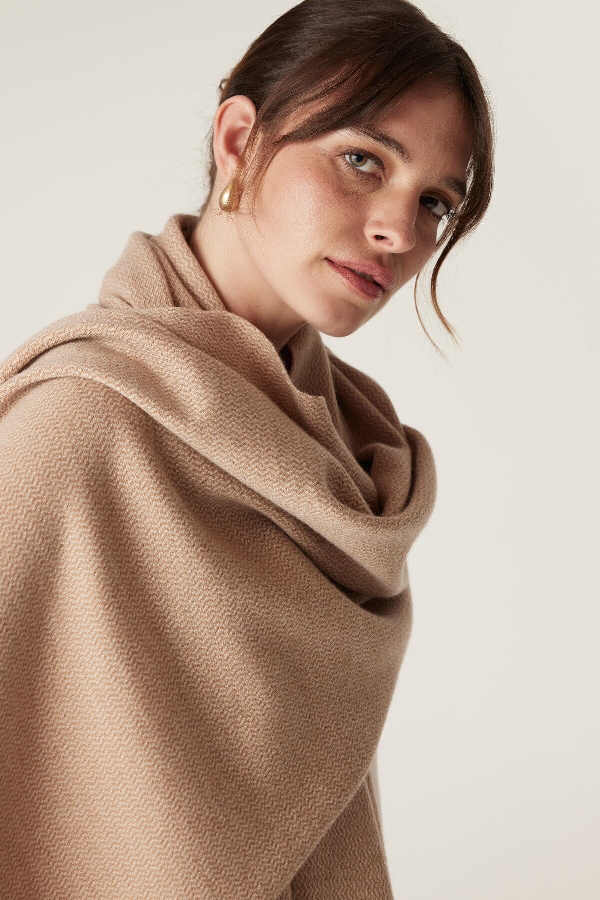 The Bellarine Merino Wrap - Camel