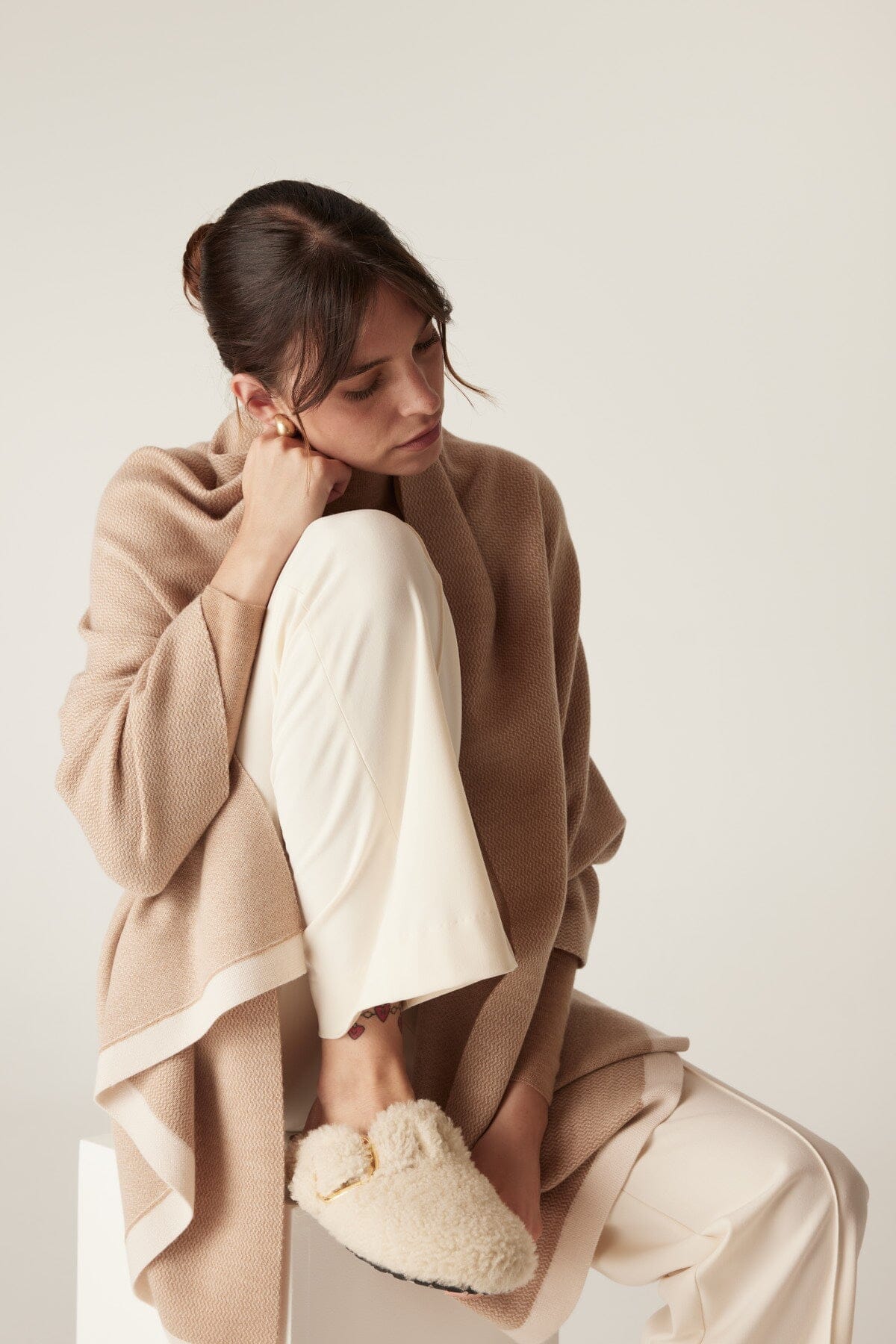 The Bellarine Merino Wrap - Camel