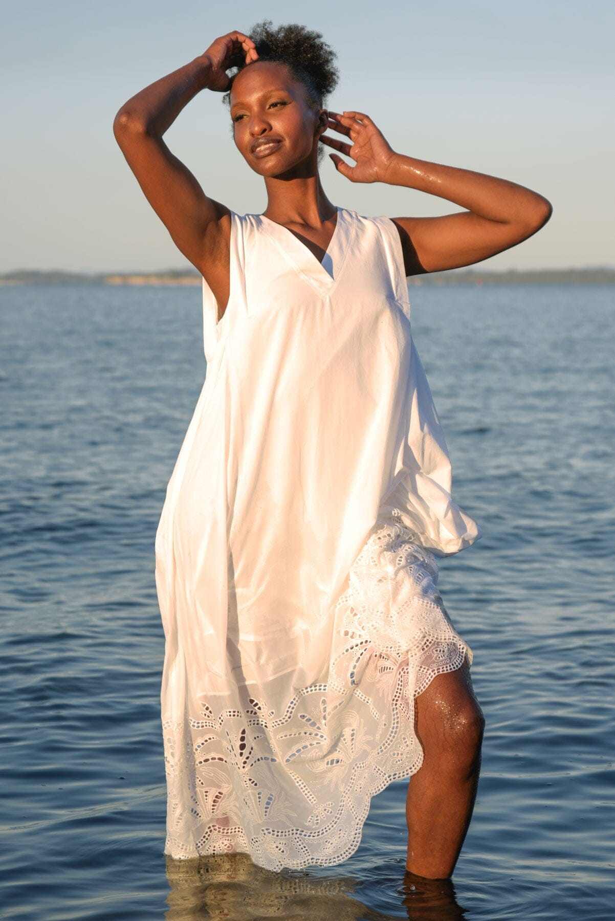 Bottom Heavy Dress White