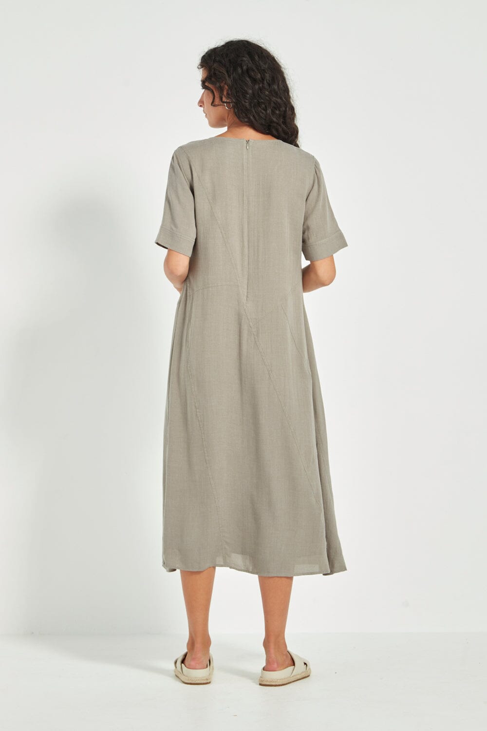 CAYMAN DRESS - GREEN TEA