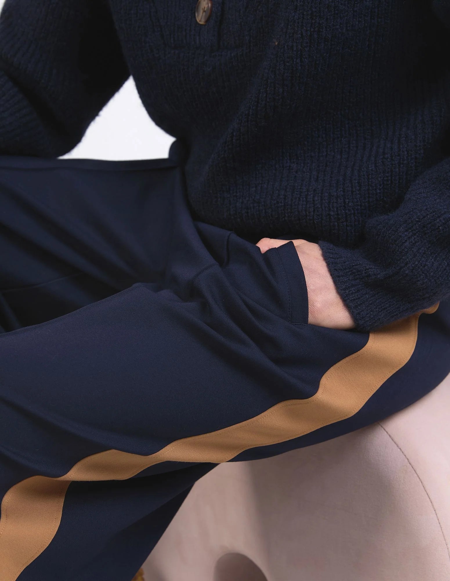 Carmen Wide Leg Pant Navy