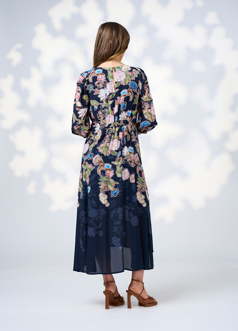 Maeve Midi Dress Indigo Multi