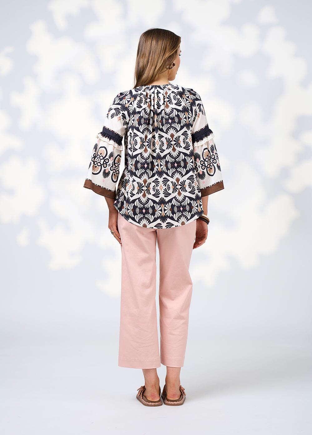 Zoe Blouse Ecru Multi