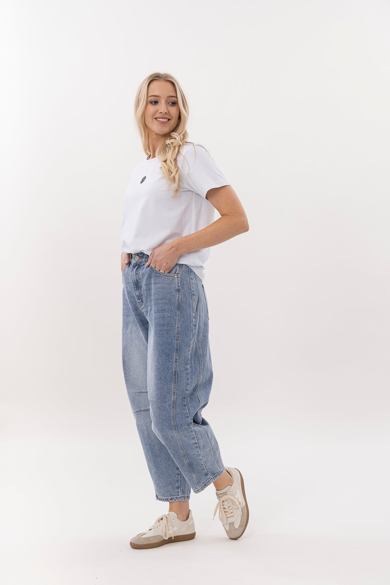 Barrel Jean  Light Blue