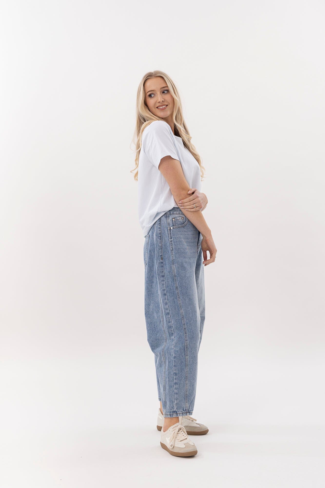 Barrel Jean  Light Blue