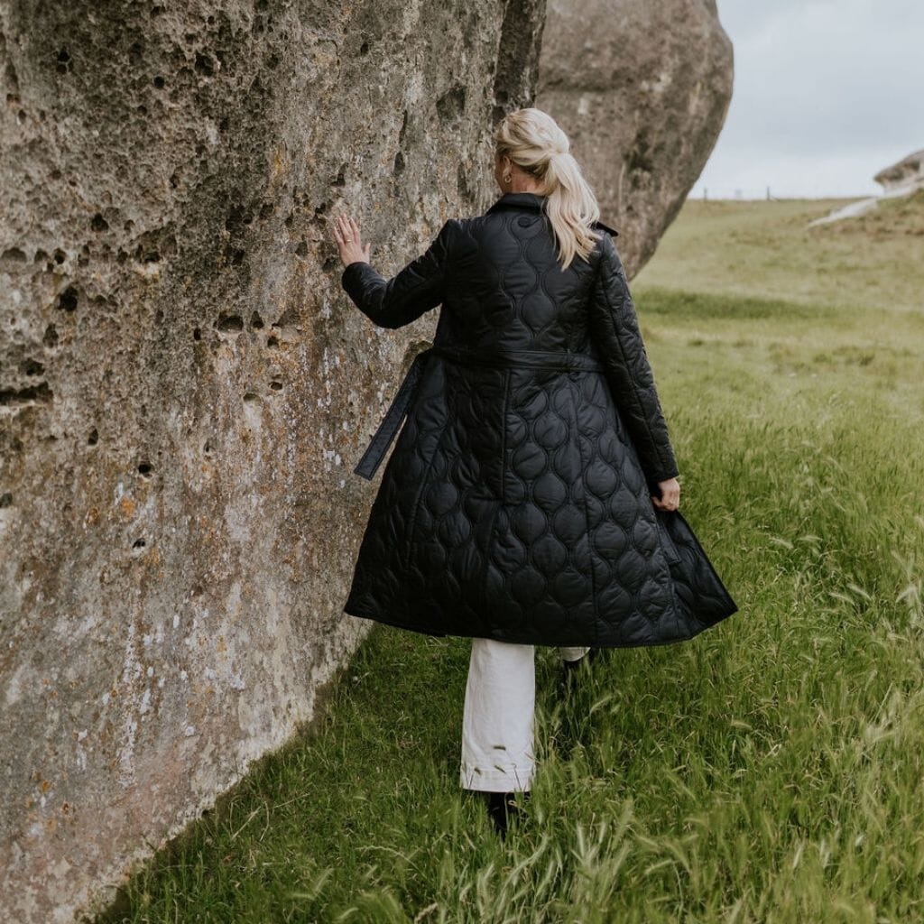 LISSY QUILT COAT BLACK