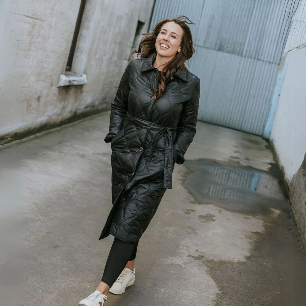 LISSY QUILT COAT BLACK