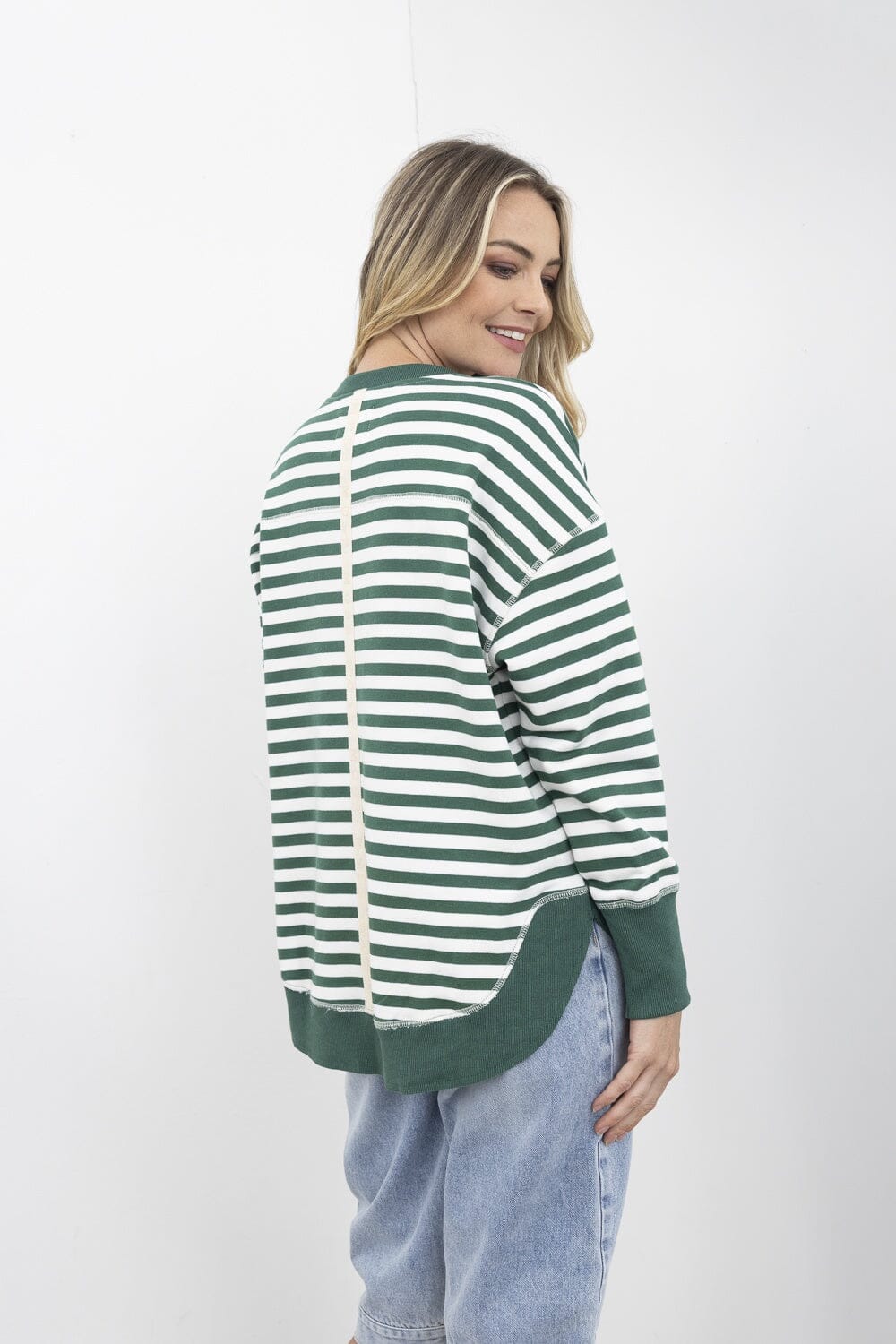 Stripe Sweat Green