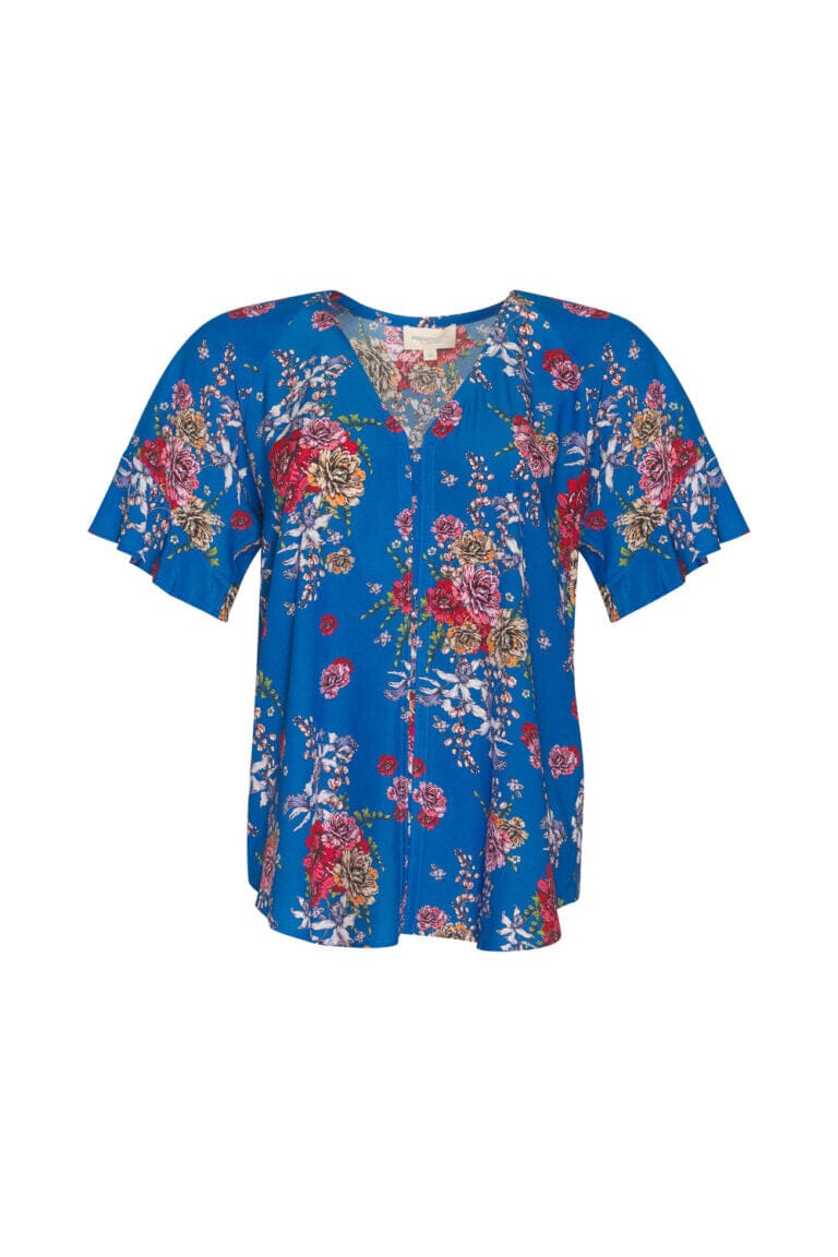 Garden Party Top - Blue Multi