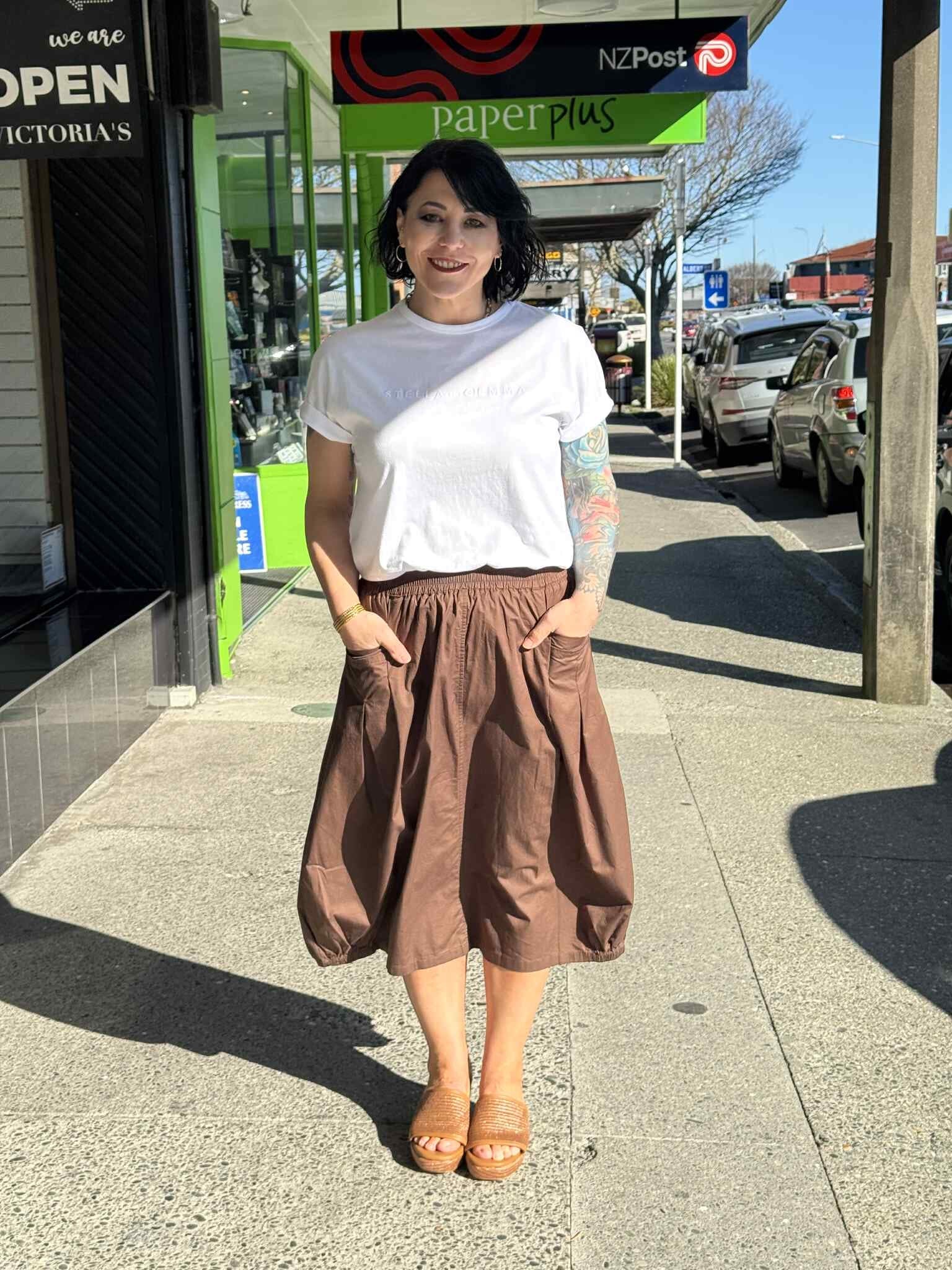 CYRUS SKIRT CHOCOLATE