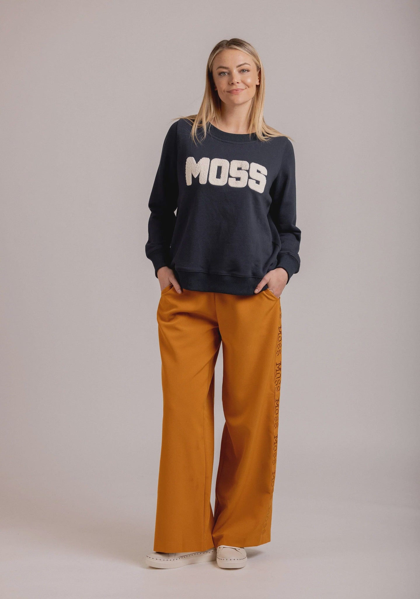 Moss Logo Sweat Navy