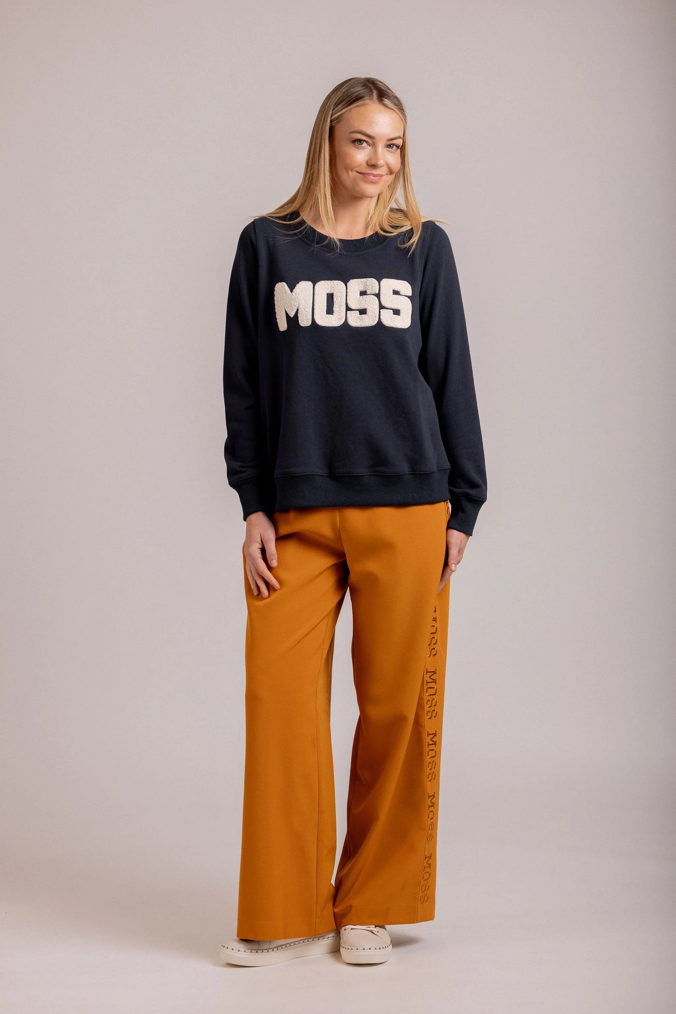 Moss Logo Sweat Navy
