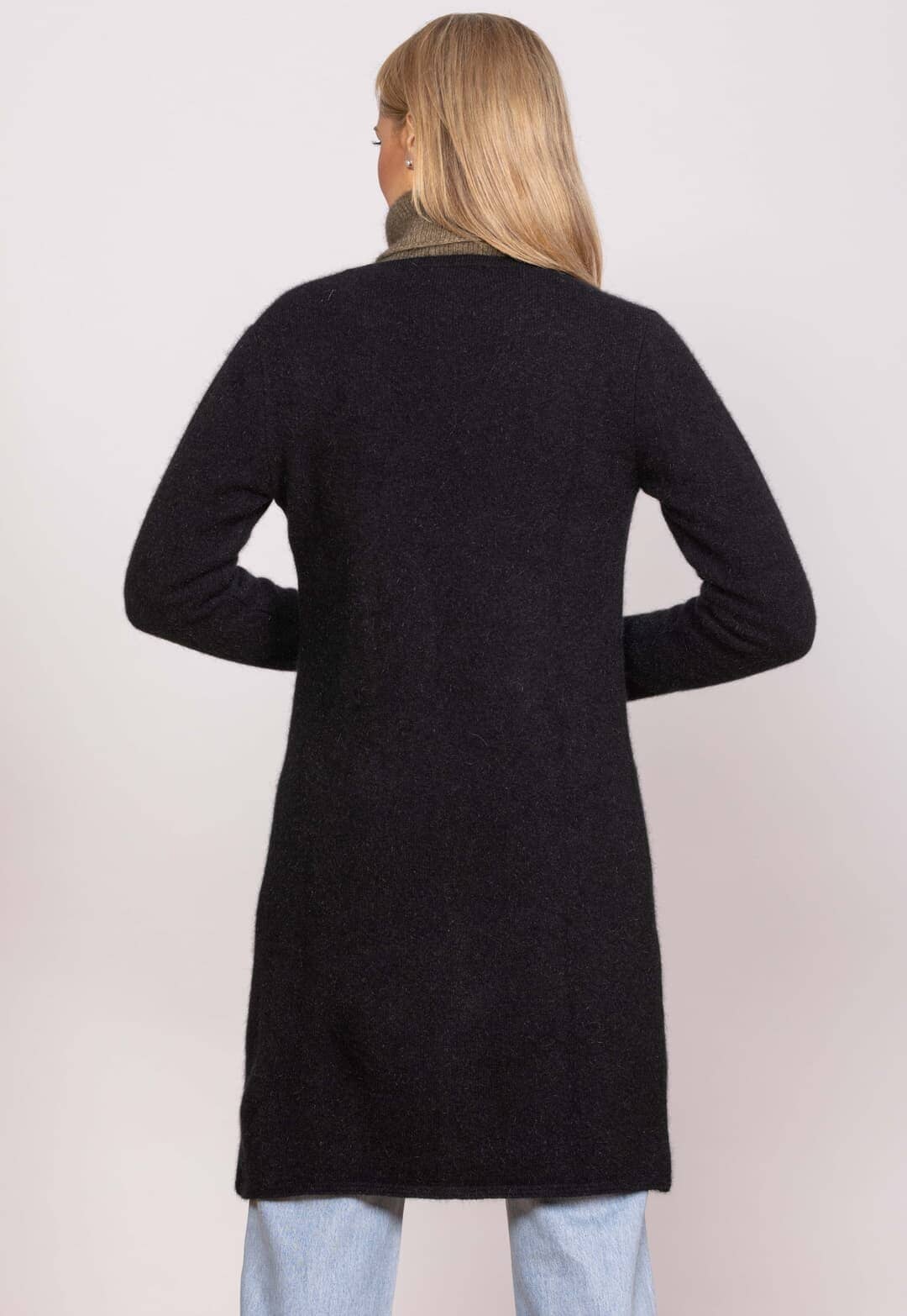 LONGLINE COAT - BLACK