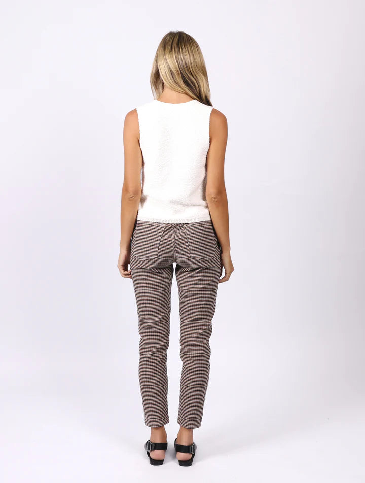 Luka Check Joggers Beige