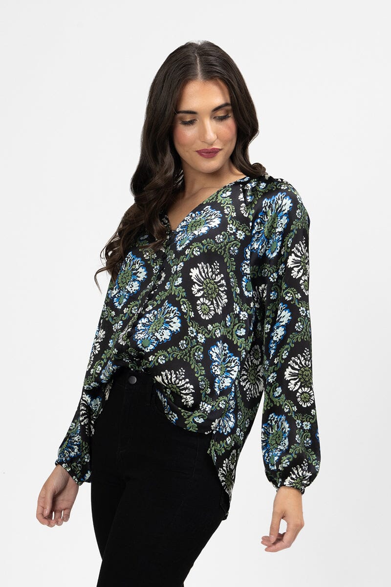 Santorini Top Midnight Daisy
