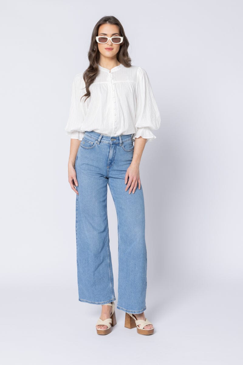 Celia Top White Lines