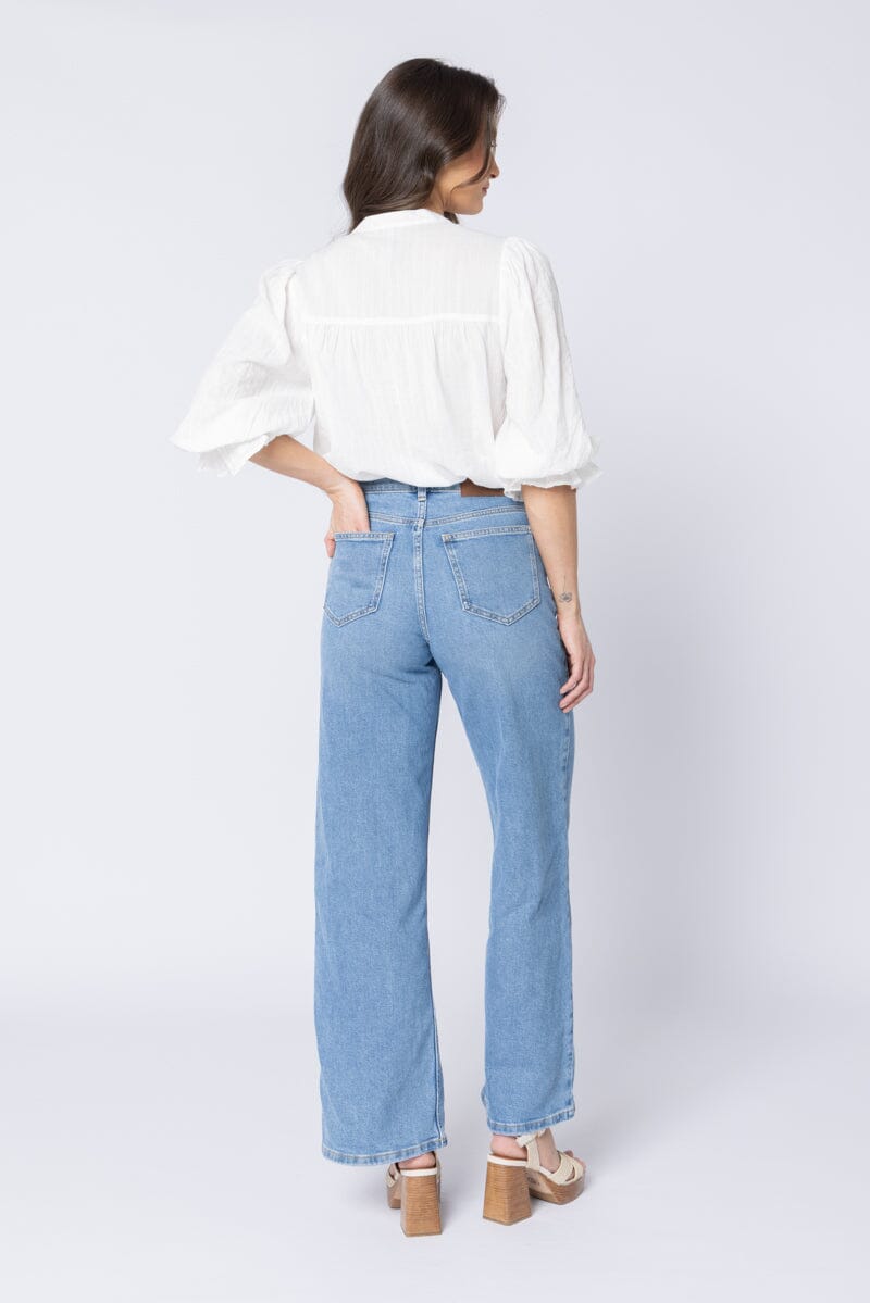Celia Top White Lines