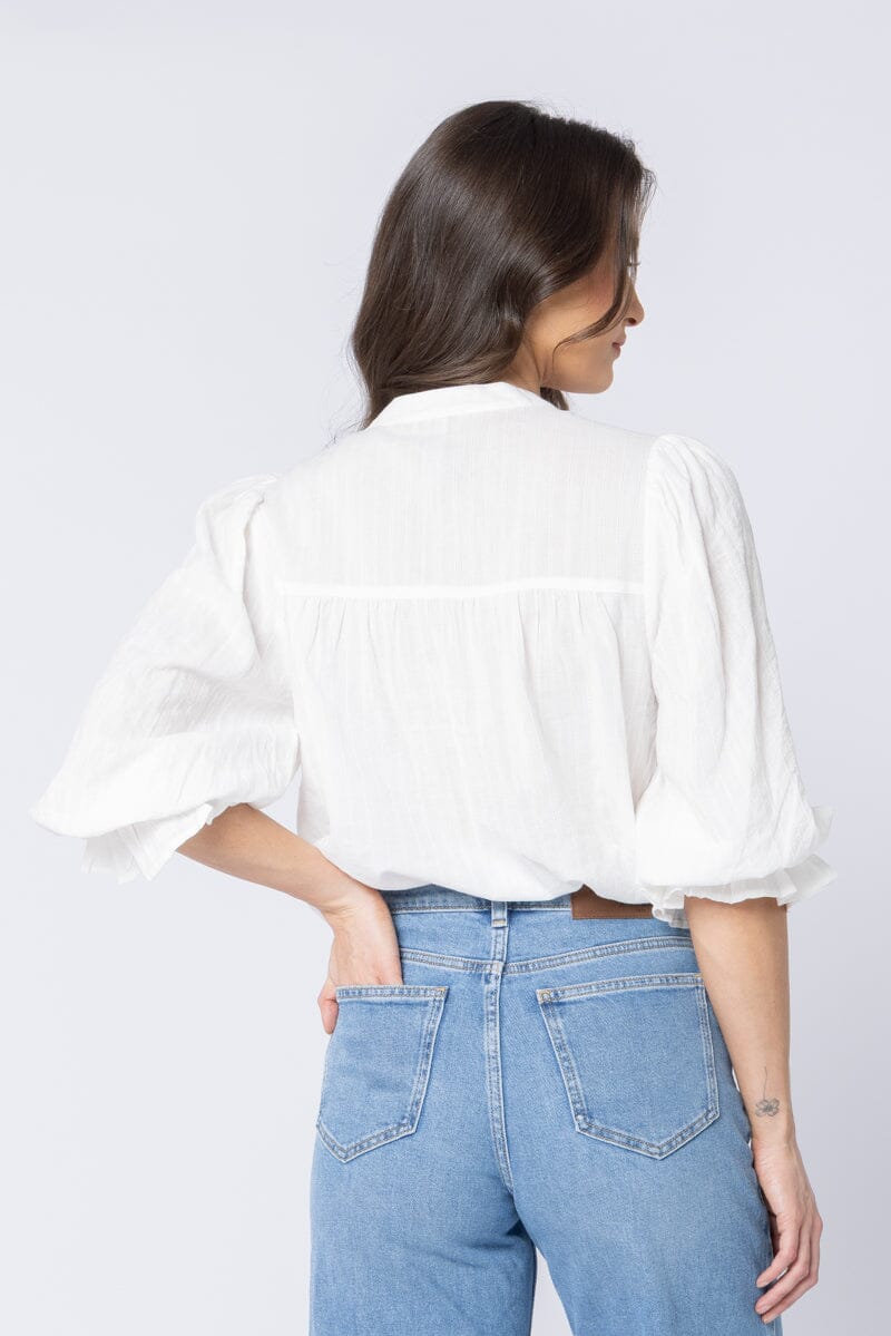 Celia Top White Lines