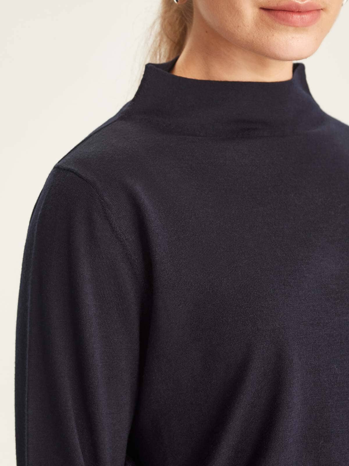 Vardo Merino Funnel Neck - French Navy