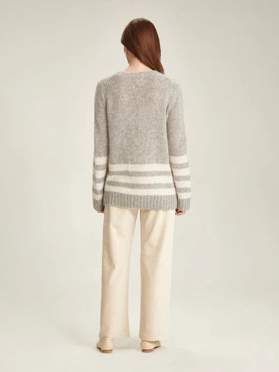 Aspen  Striped Sweater Silver B/Polar