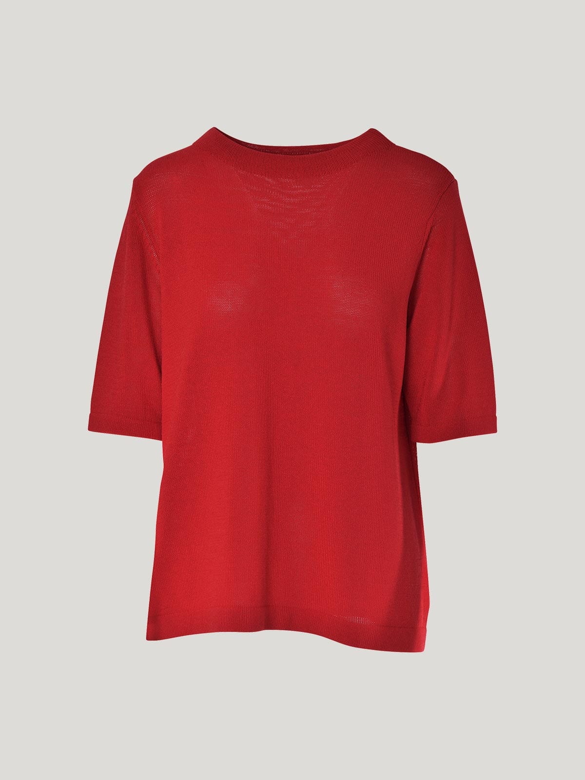 Echo Knit Tee  Scarlet