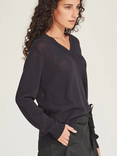 Carnival V Neck Sweater French Navy