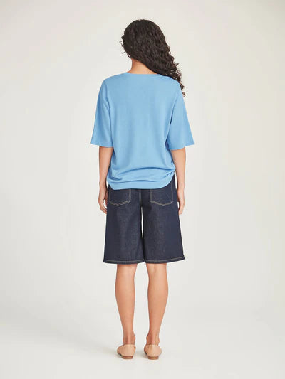Vera V Knit Tee Sky Blue