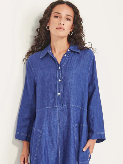 Sofia Linen Shirtdress