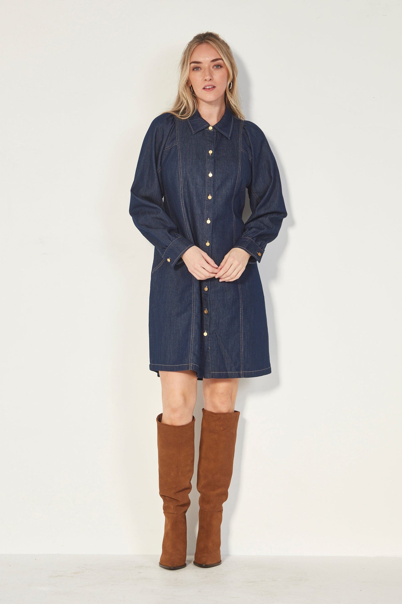 STEVIE DRESS - DARK DENIM