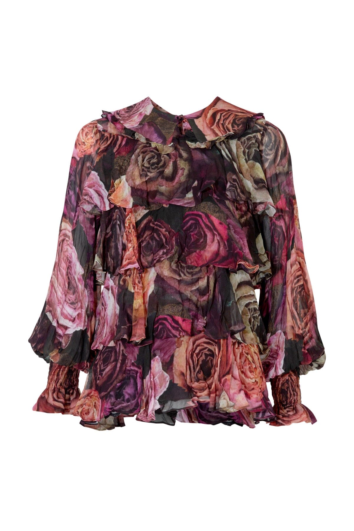 LAYER PLEASE BLOUSE DARK ROSE