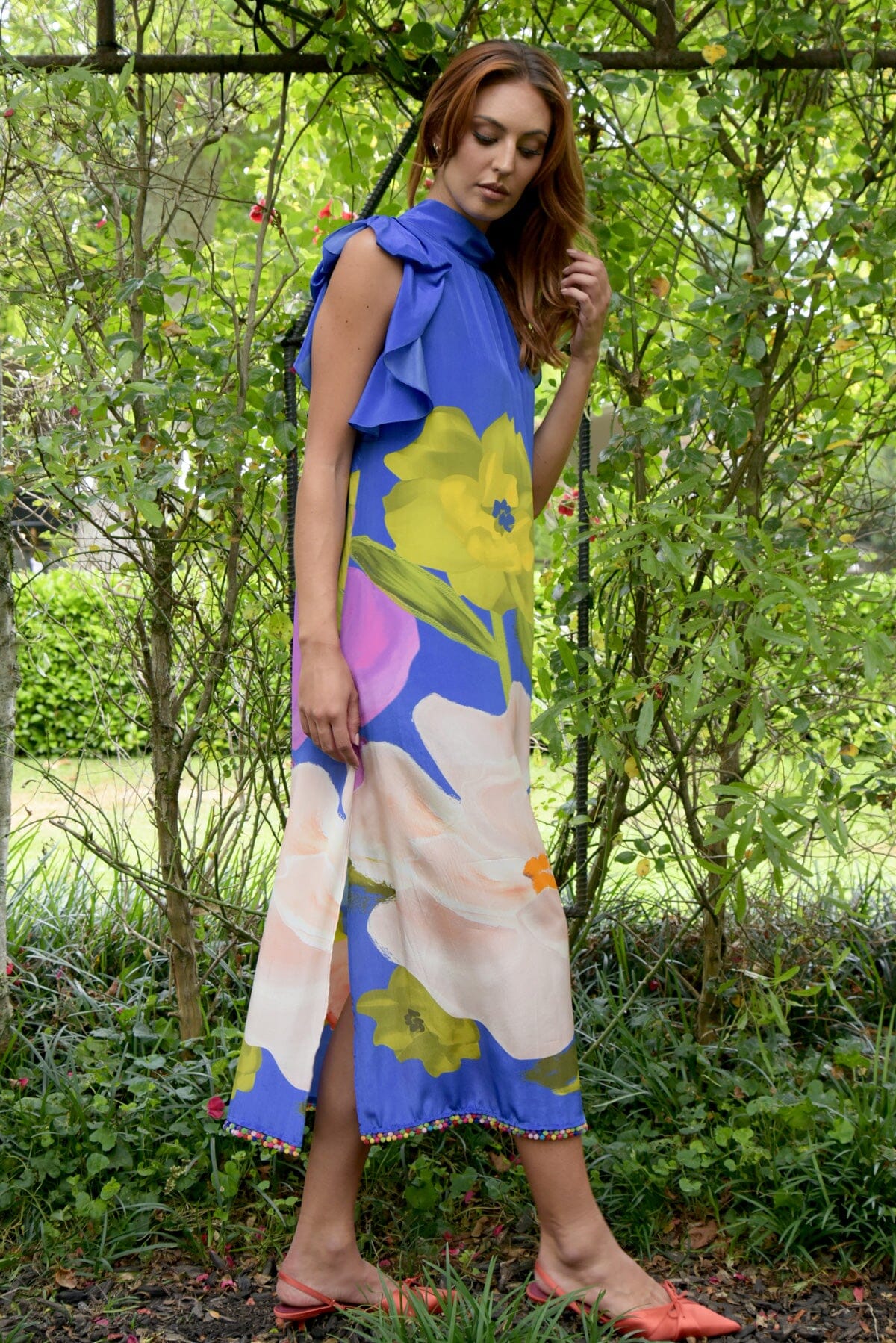 Modern Romance Dress Cobalt Floral