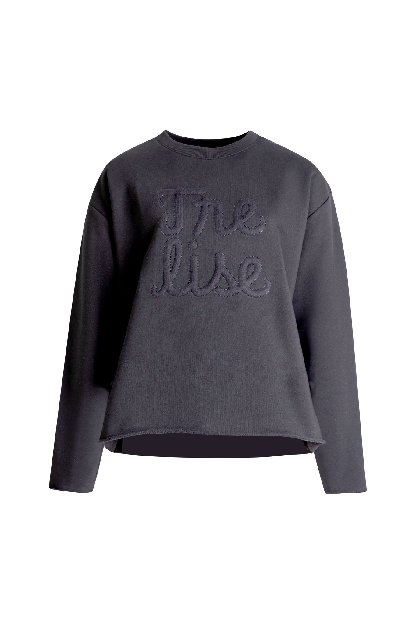 Emboss Lady Sweatshirt Black